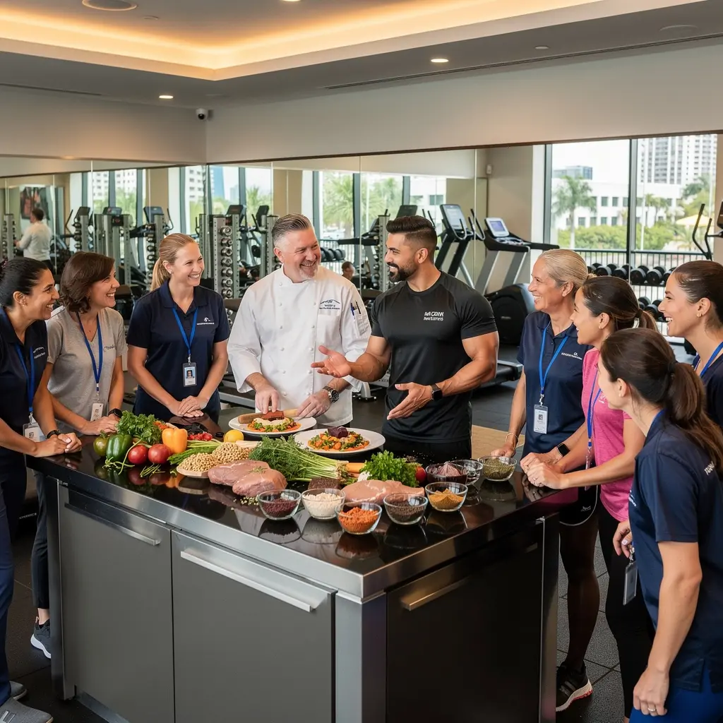 Ritratto di un atleta sorridente che celebra il raggiungimento di un obiettivo.